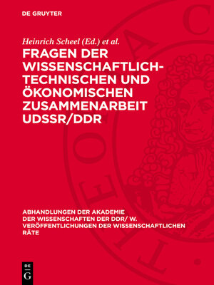 cover image of Fragen der wissenschaftlich-technischen und ökonomischen Zusammenarbeit UdSSR/DDR
